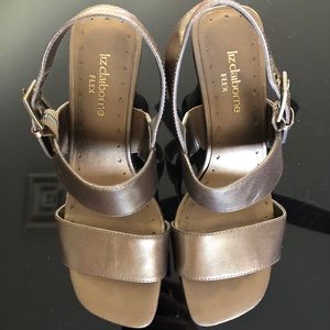 Liz Claiborne Flex Bronze-Metallic Heeled Sandal